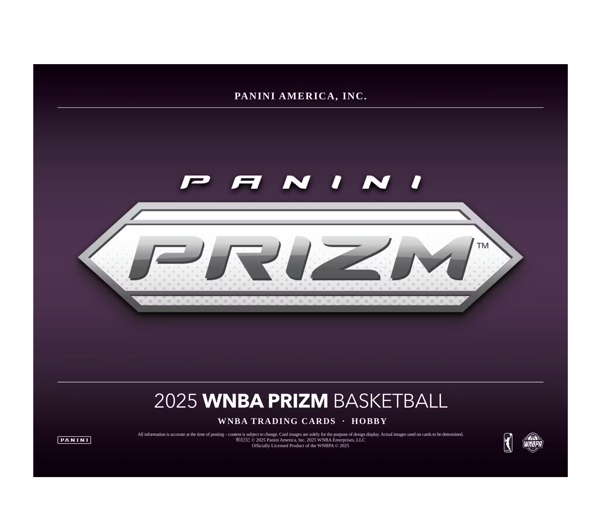 2025 Panini Prizm WNBA Basketball Hobby Box