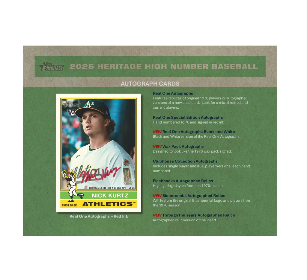 2025 Topps Heritage High Number Baseball Hobby Box
