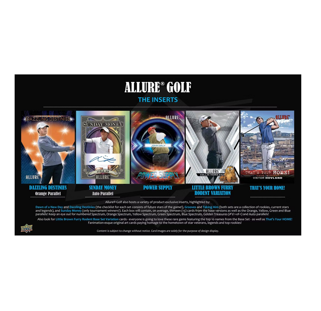 2026 Upper Deck Allure Golf Hobby 18-Box Case