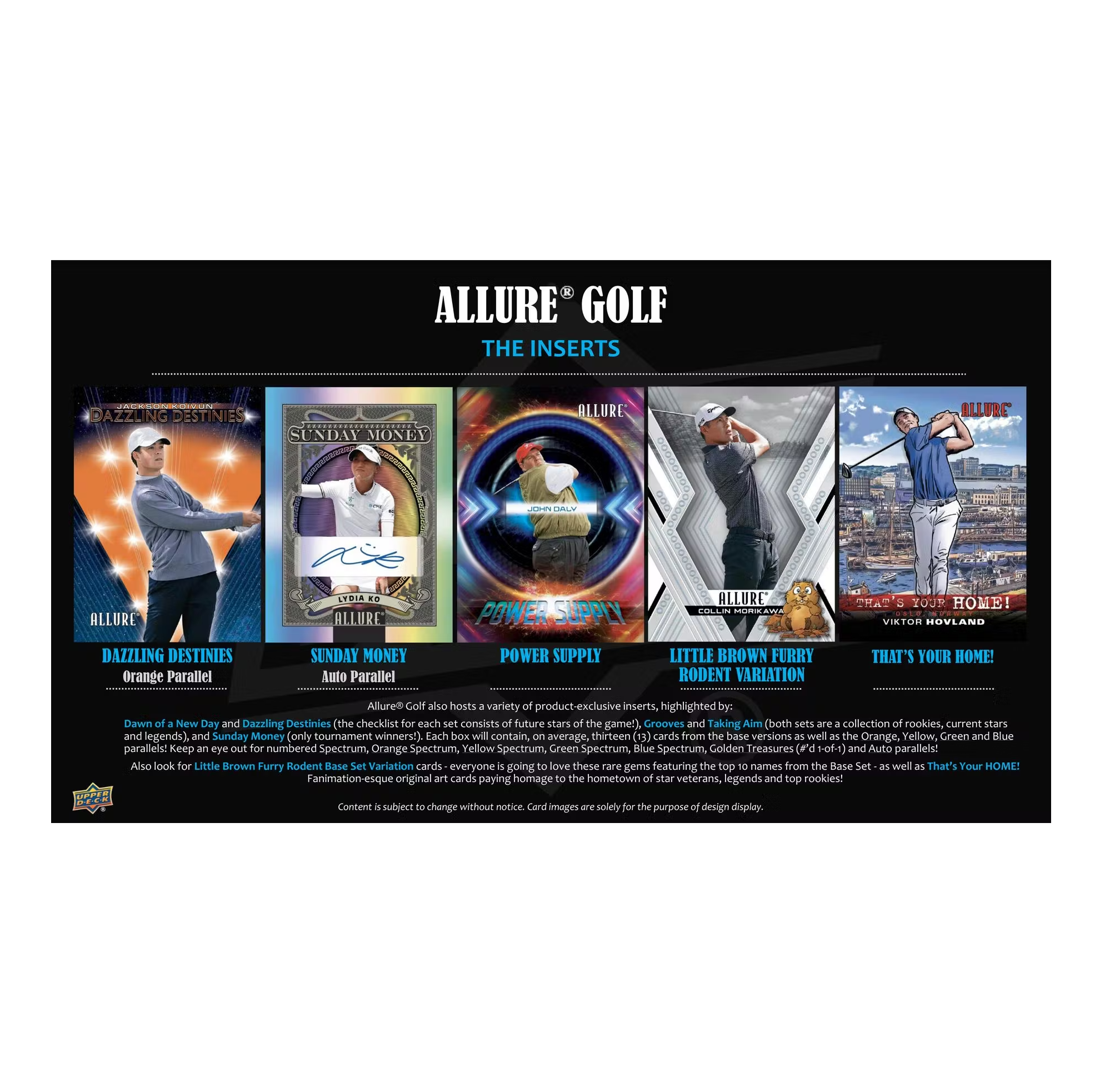 2026 Upper Deck Allure Golf Hobby 18-Box Case